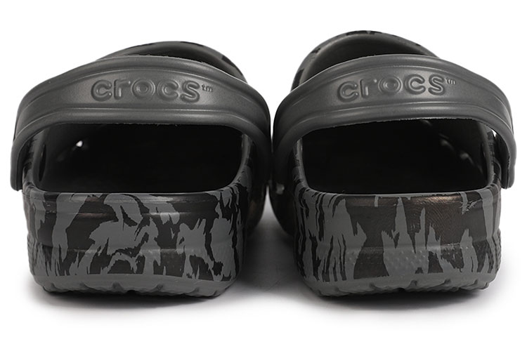 Crocs Beach Black Sandals 'Gray White'