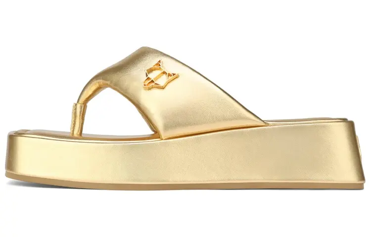 Naked Wolfe Slip Resistant Flip Flops Women's Gold