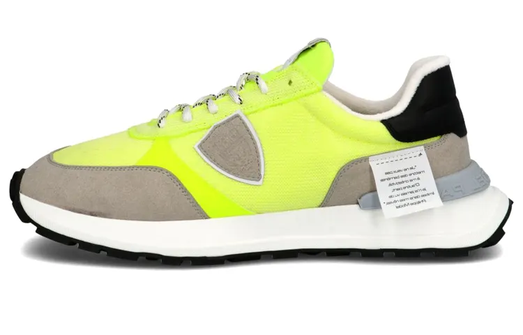 PHILIPPE MODEL Antibes Abrasion Resistant Low top Casual Shoes Men's Neon Green