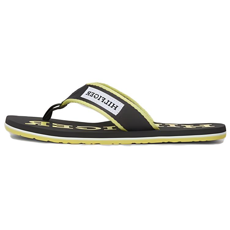 Tommy Hilfiger EVA Quick Dry Flip Flops Men's Gray Yellow