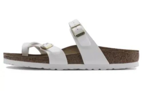 Birkenstock Artificial Leather Flip Flops Women's White