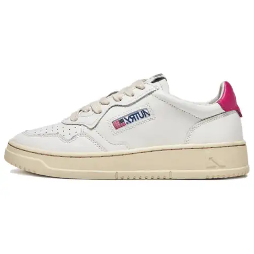 AUTRY Leather Low top Skateboard Shoes 3.5cm Women's White