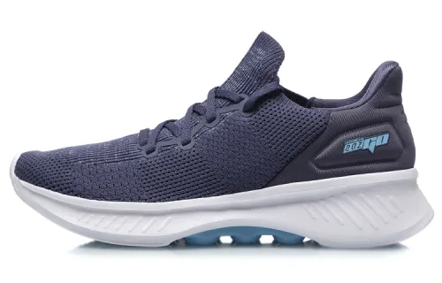 Li Ning Fabric Fashion Breathable Lightweight Rebound Low top Casual Shoes Unisex Blue