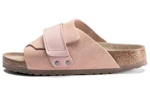 Birkenstock Kyoto Suede Slide Slippers Unisex Pink Regular