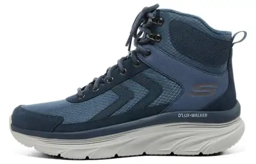 Skechers D'Lux Walker Fabric Platform High top Casual Shoes Men's Marine Blue