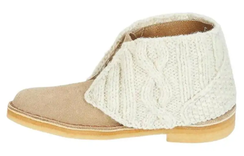 Clarks Suede Ankle Boots Women's Ecru