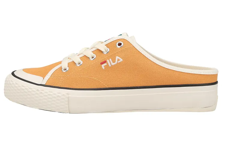 FILA Classic Kicks Abrasion Resistant Breathable Low top Casual Shoes Unisex Orange Black White