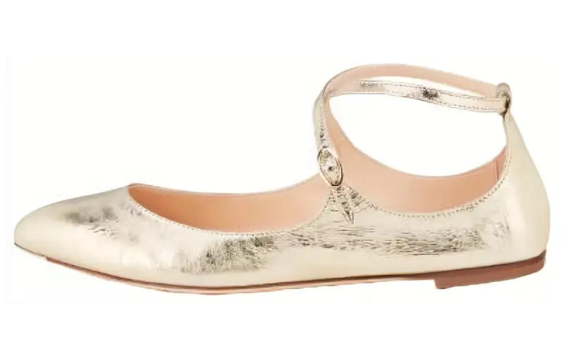 AGL Leather Casual Shoes Women's Gold