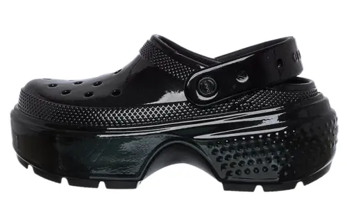Crocs Stomp High Shine Clog 'Black' Women's
