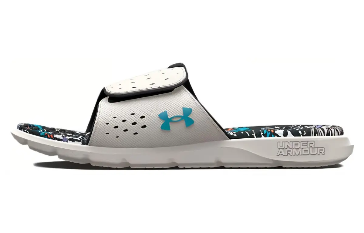 Under Armour Ignite 7 Graphic Footbed Slide 'Grey Mist Floral' Women's