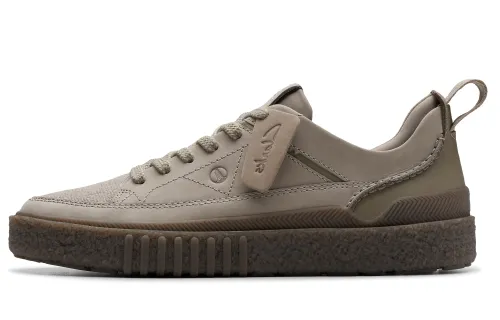 Clarks Cow Leather Low top Skateboard Shoes Men's Gray