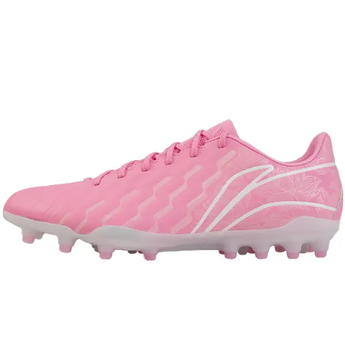 Li Ning MG Multi Ground Artificial Turf Cushioning Slip Resistant Abrasion Resistant Soccer Shoes Men's Pink