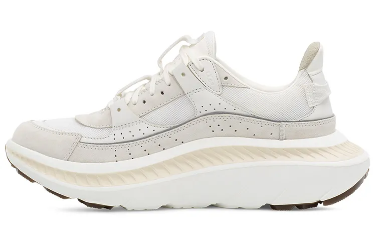 UGG Fabric Cushioning Slip-Resistant Abrasion-Resistant Coverage Low-top Running Shoes Unisex White
