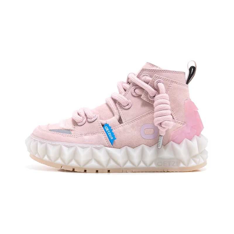 OETZI 7 Casual Shoes Women's Mid Top Light Pink
