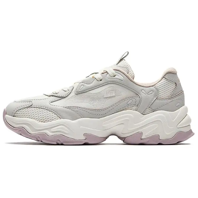 Anta Cushioning, Wear Resistant Low top Casual Shoes Women's Gray Pink