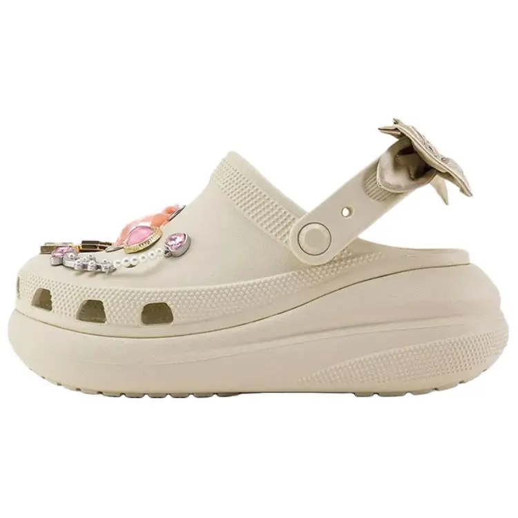 Crocs Floating Dream Flower Shadow Cream Puff, Outerwear, Breathable Shoes Clogs Women's Beige