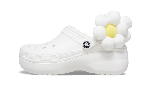 Crocs Classic Flower Clogs 'White' Women's