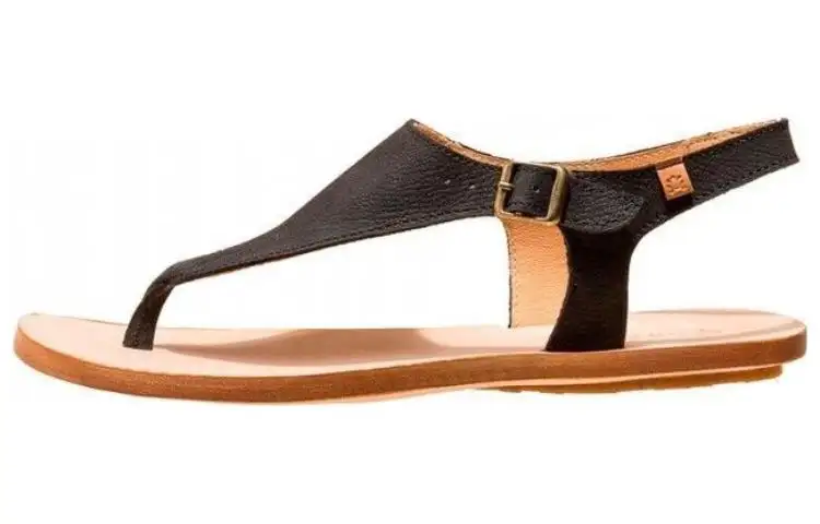 El Naturalista One Strap Sandals Women's Brown Black
