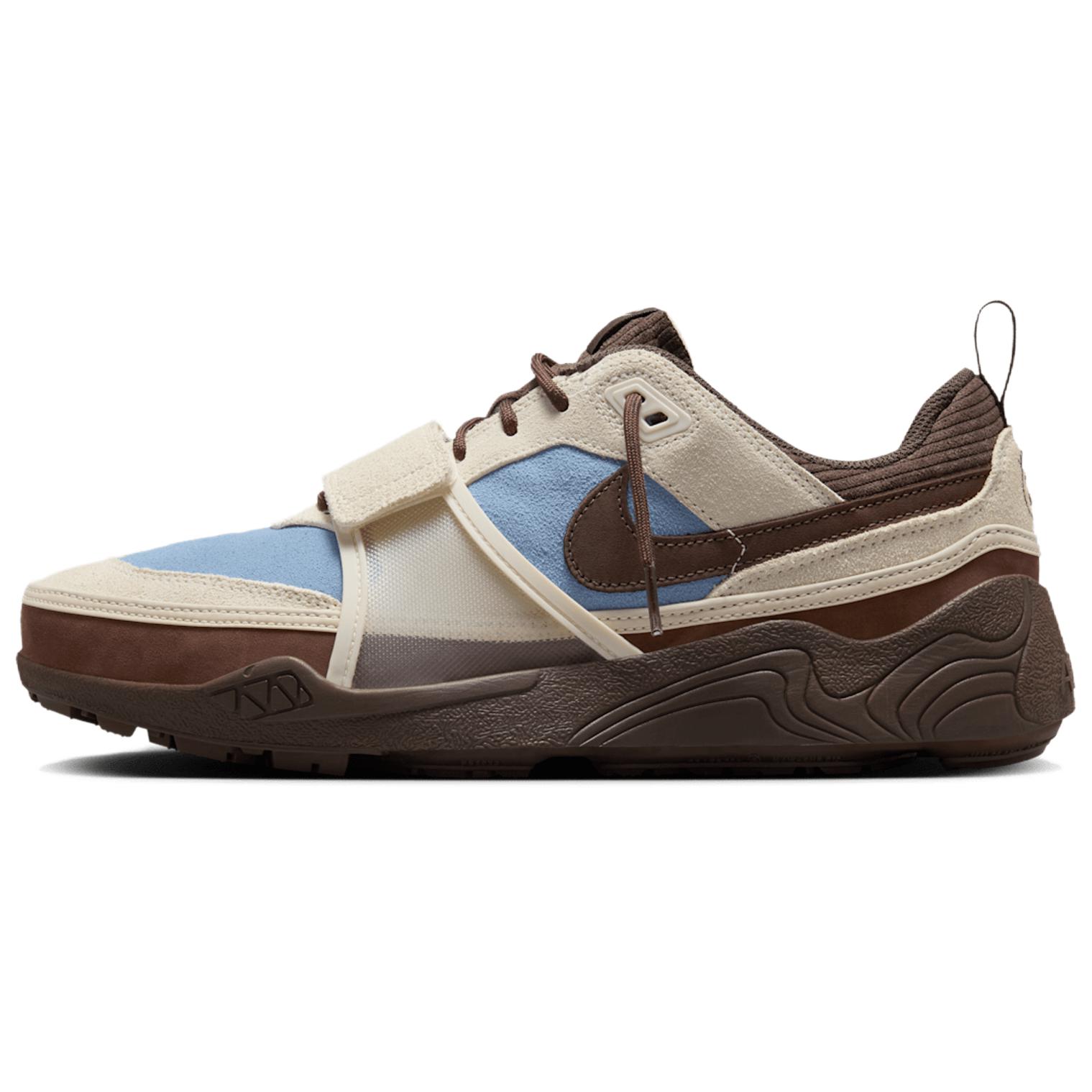 Кроссовки Travis Scott x Nike ZOOM Field JAXX (бежево-синие)