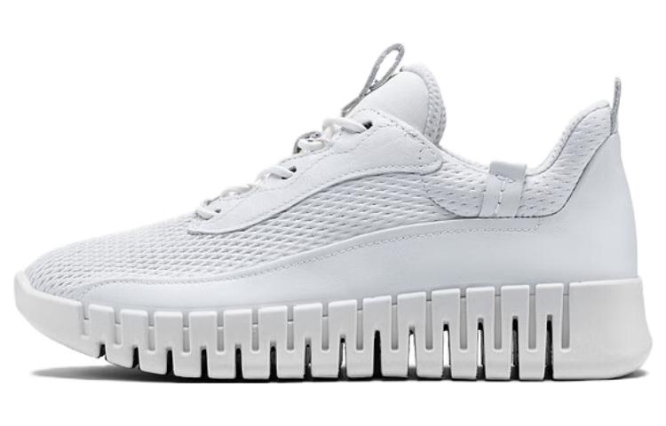 Ecco Smart Series Cow Leather Breathable Low top Sports Casual Shoes Women's White