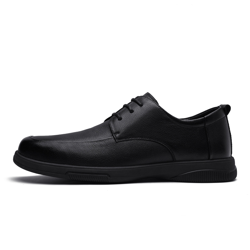 Septwolves, trend classic elegant high quality lightweight wear-resistant comfortable universal casual black shoes English style for work and office with shoelaces, high-quality style, round toe