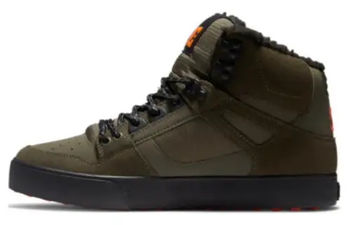 DC Shoes Cushioning Slip Resistant Mid top Outdoor Shoes Men's Green Black