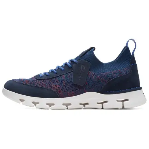 Clarks Fabric Low top Casual Shoes Men's Blue