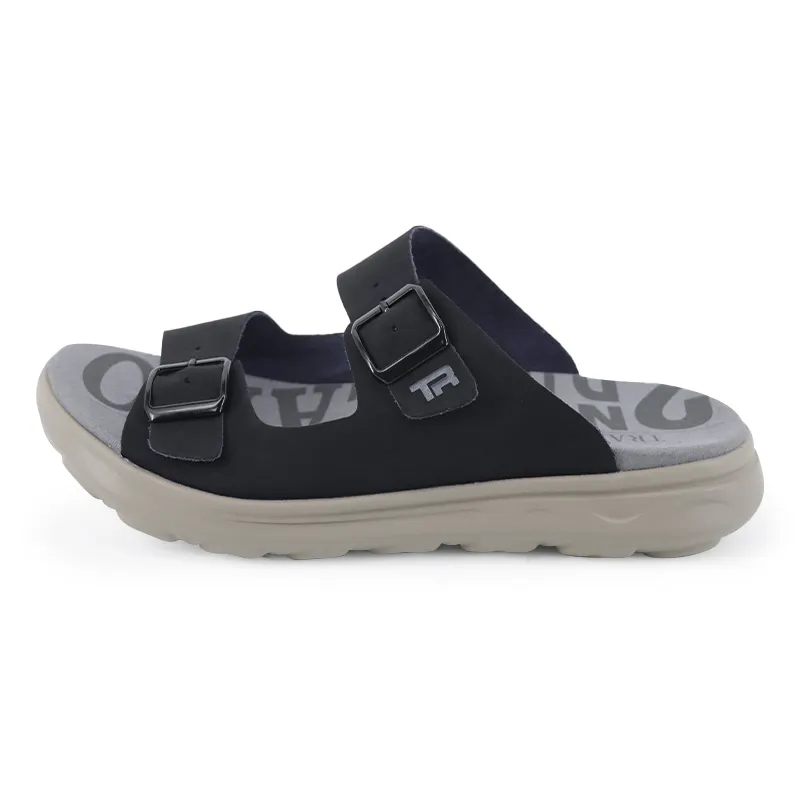 TRANOI Rubber Sole Abrasion Resistant Abrasion Resistant Slide Slippers Men's Black