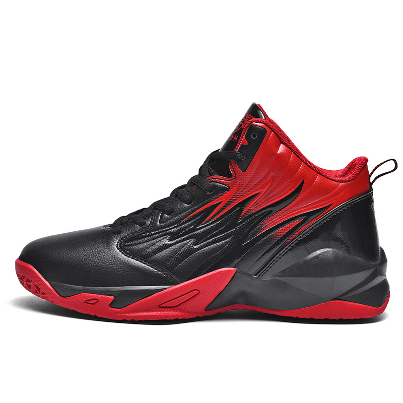 TOMAY Microfiber Leather Slip Resistant Abrasion Resistant Slip Resistant Abrasion Resistant Mid top Basketball Shoes