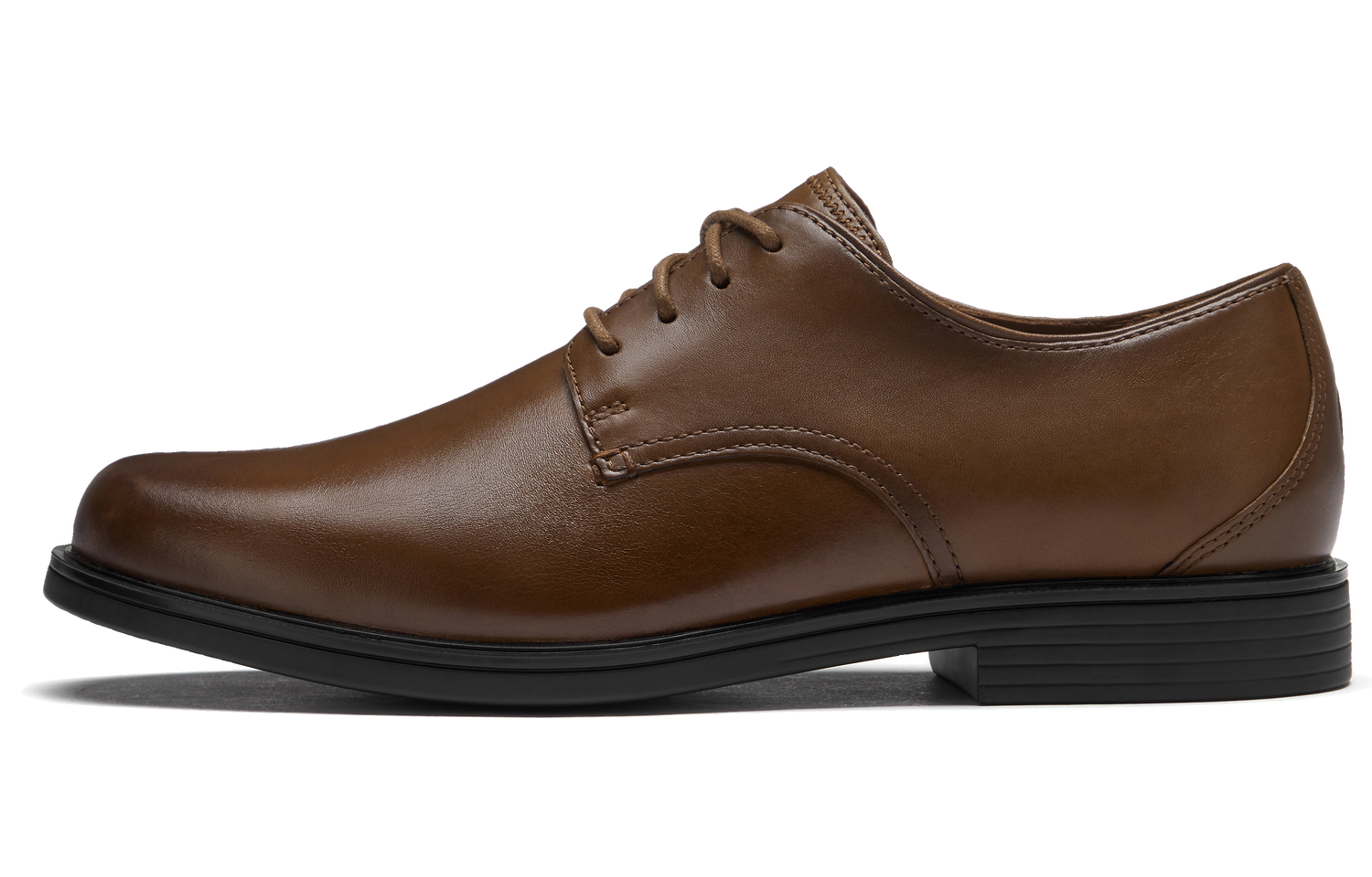 Clarks Qile cow leather fashionable British classic business derby shoes formal leather shoes men's dark brown