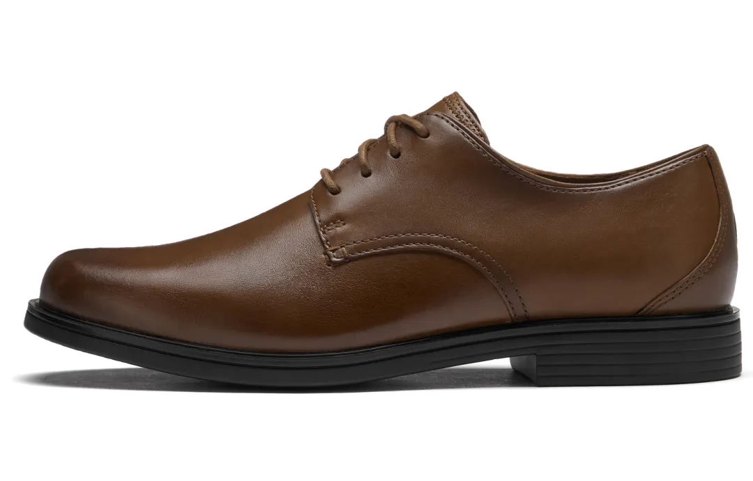 Clarks Cow Leather Dress Shoes Men's Dark Brown