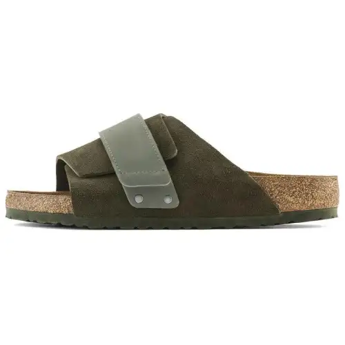 Birkenstock Kyoto Suede Leather Sandals 'Thyme'