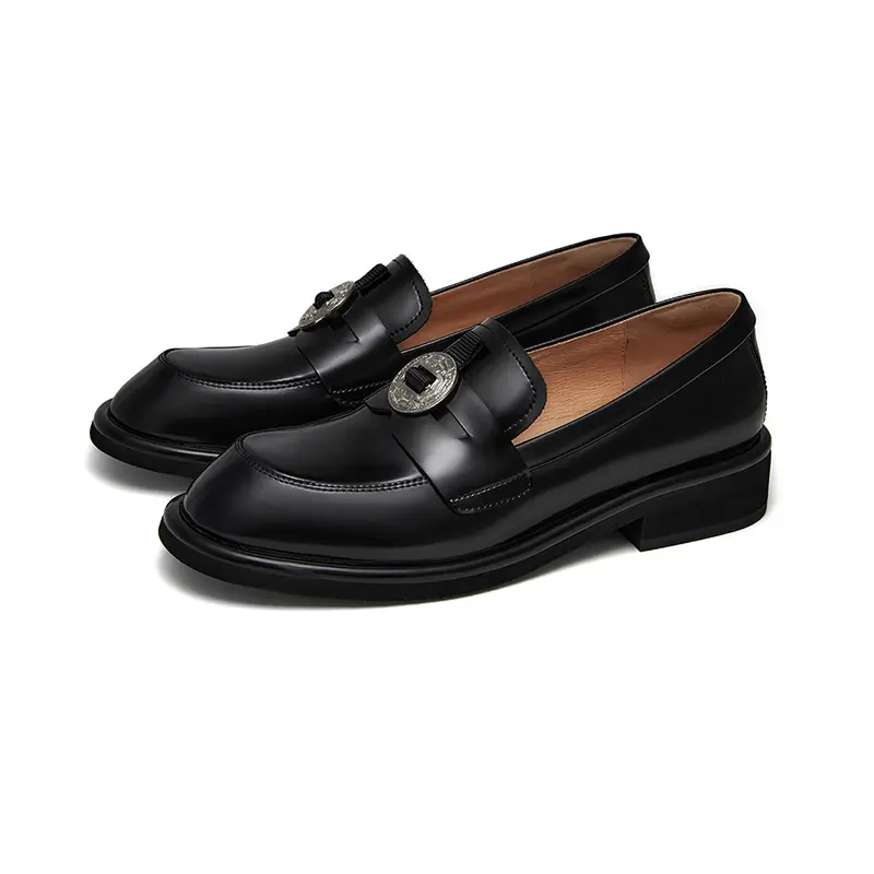 Marie Claire Engraved Charm Loafers Women's Black