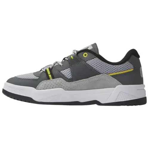 DC Shoes Leather Cushioning Slip Resistant Low top Skateboard Shoes Men's Gray