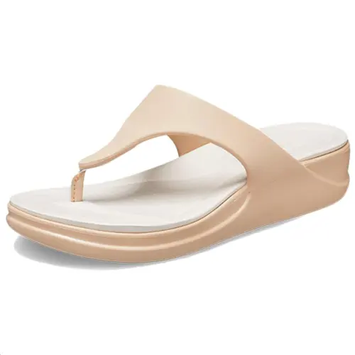 Crocs Abrasion Resistant Flip Flops Women's Ecru