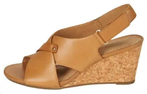 Clarks Leather One Strap Sandals Women's Brown