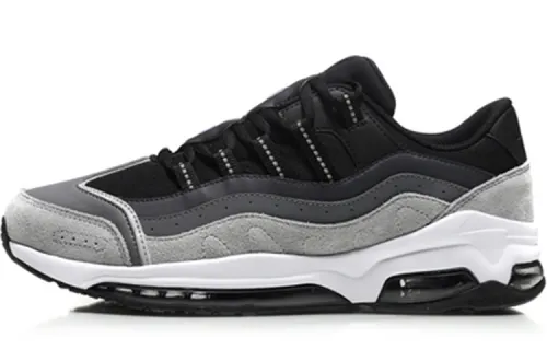 Li Ning Back To The Future Trendy Non slip Lightweight Low top Casual Shoes Unisex Standard Black