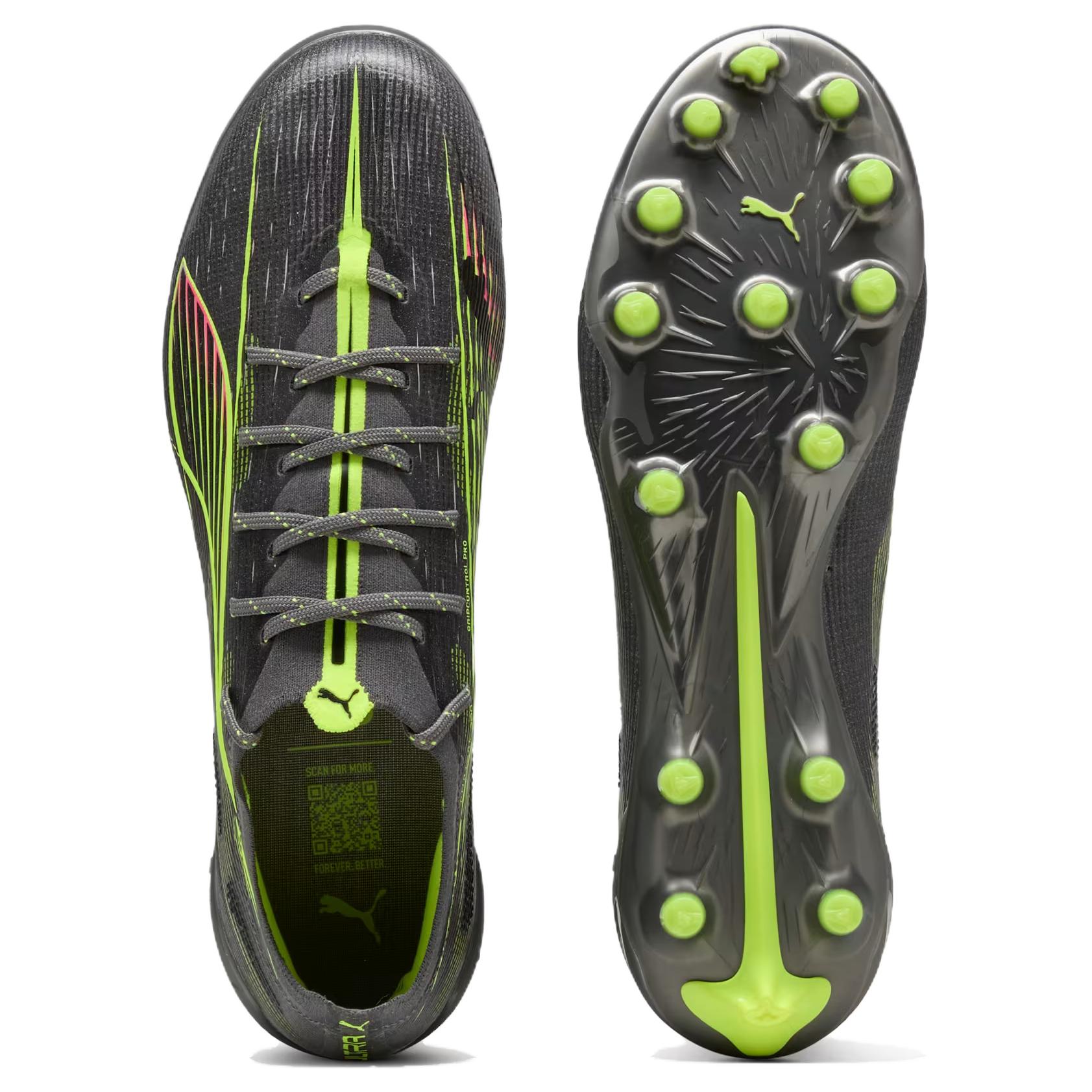 PUMA ULTRA 5 ULTIMATE AG Artificial Ground Soccer Shoes Men’s Silver Yellow