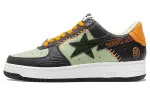 A BATHING APE STA Halloween Low top Stylish Skateboarding Shoes Women's Black Green