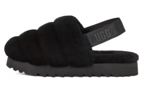 UGG Super Fluff Slipper Black Women's