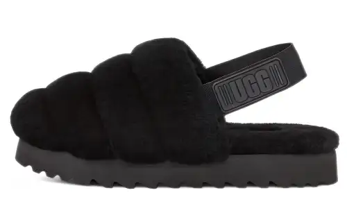 UGG Super Fluff Slipper Black Women's