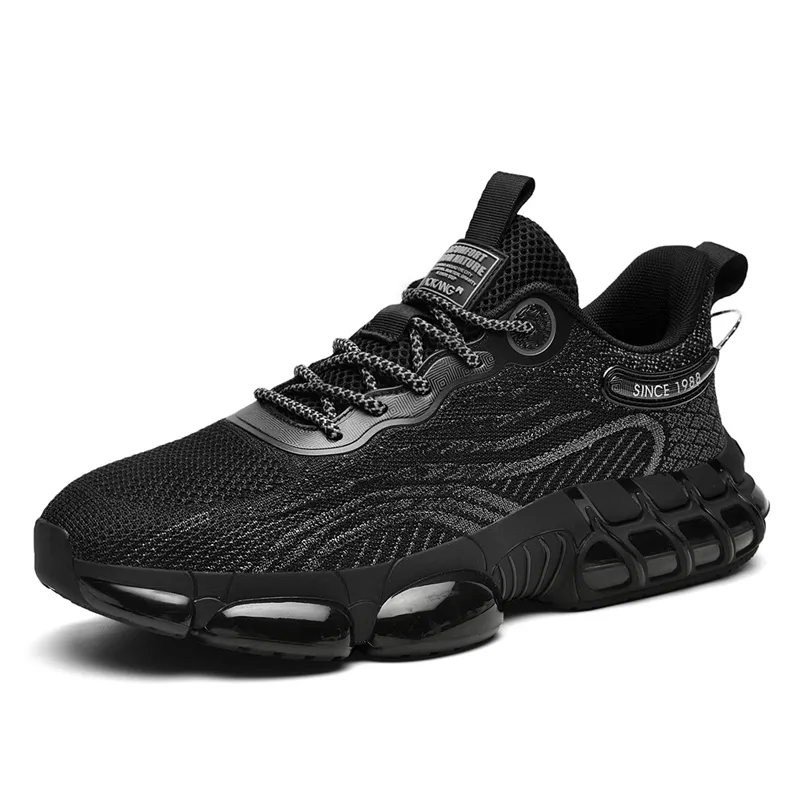 AOKANG Fabric Cushioning Slip Resistant Breathable Low top Casual Shoes Men's Black