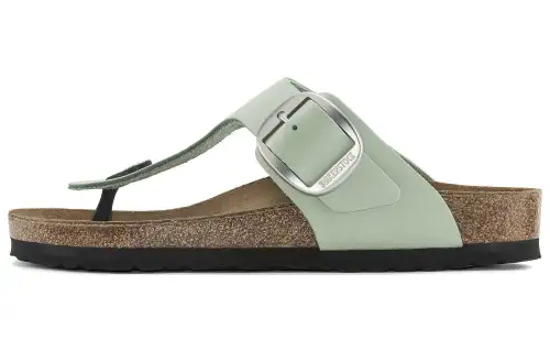 Birkenstock Gizeh Big Buckle Quiet Quick Dry Flip Flops Women's Matcha Green Narrow