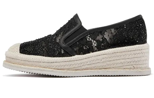 PACO GIL Fabric Platform Shoes Women's Black