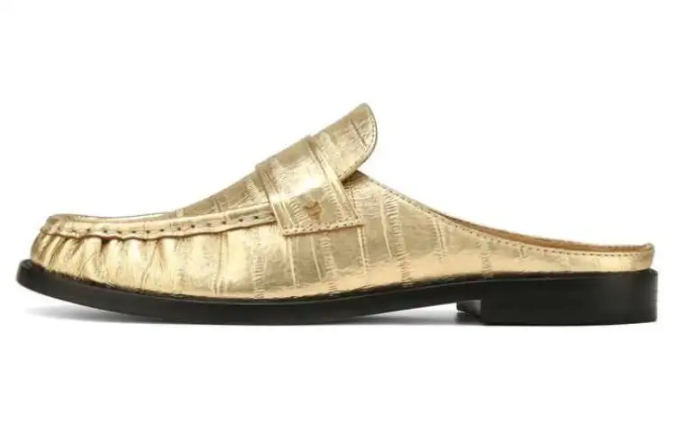 Naked Wolfe Slip Resistant Closed Toe Slippers Women's Gold