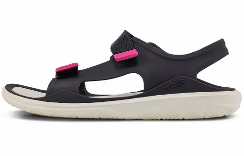 Crocs Beach Sandals Women's Black White
