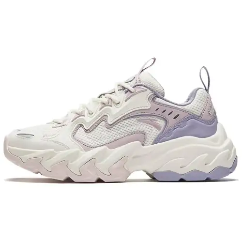 Anta Rock Slip Resistant Abrasion Resistant Low top Casual Shoes Women's White Pink Purple