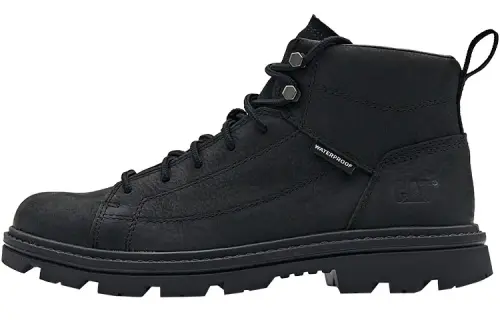 CAT Cow Leather Abrasion Resistant Slip Resistant Ankle Length Outdoor Boots Men's Black