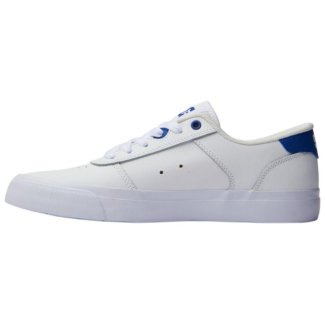 DC Shoes Teknic Leather Low top Skateboard Shoes Men's White Blue