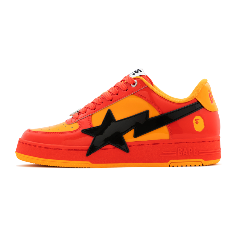 Мужские кеды A BATHING APE STA OS (оранжево-белые)